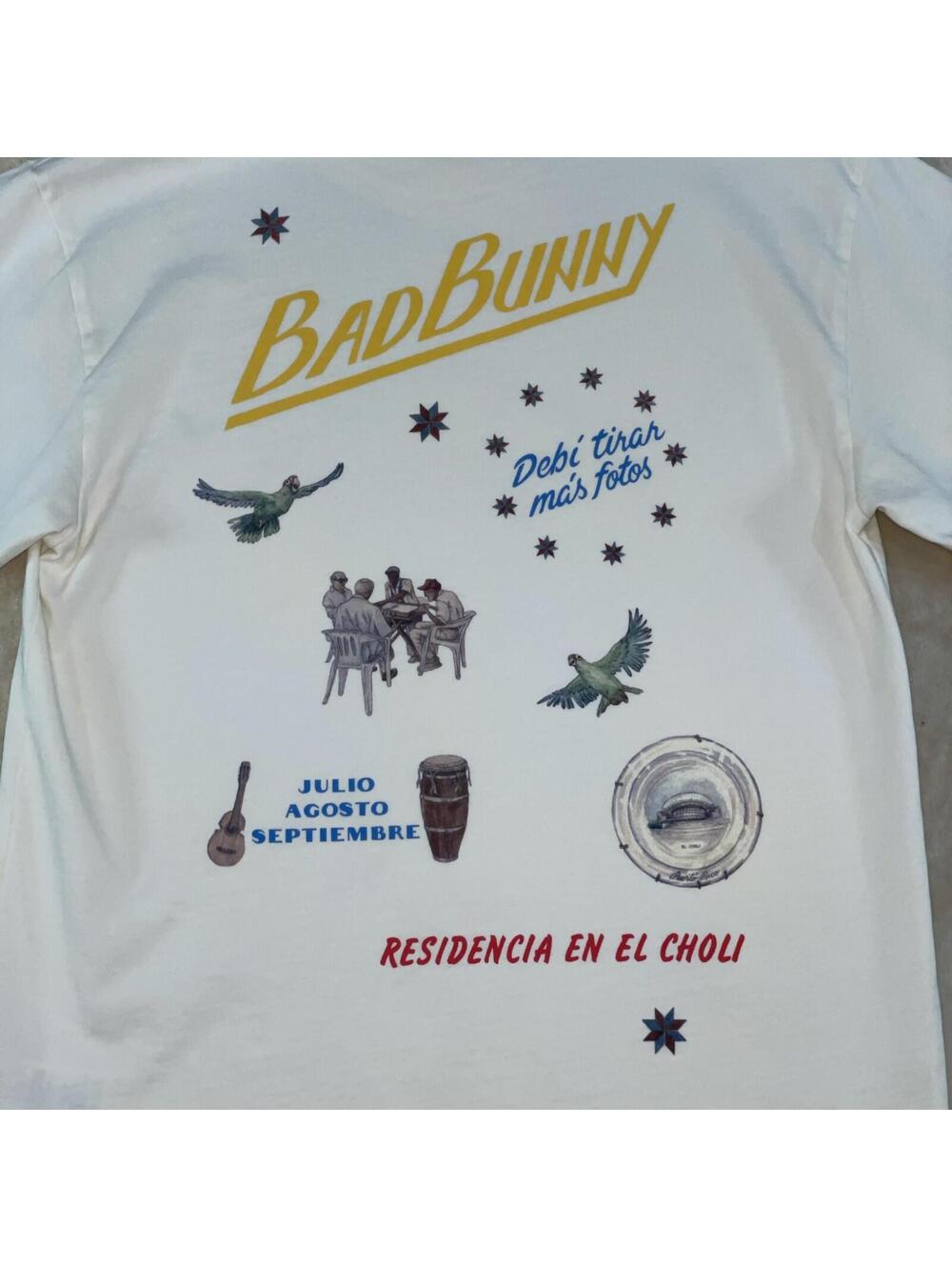 Bad Bunny "No me quiero ir de aqui” T-Shirt (S) Exclusive Puerto Rico Merch DtMf - Picture 4 of 11